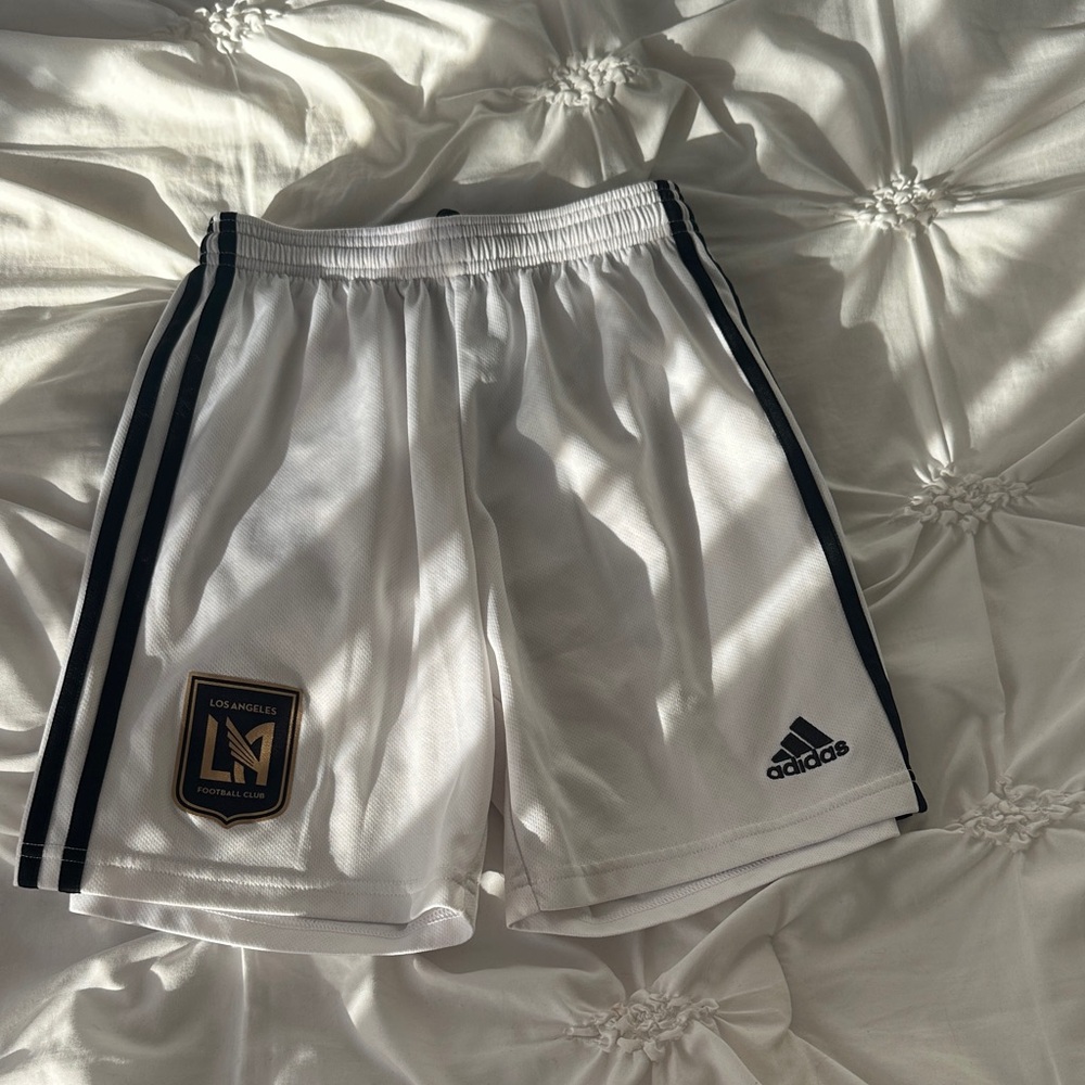 Adidas White and Black Men's Athletic Shorts